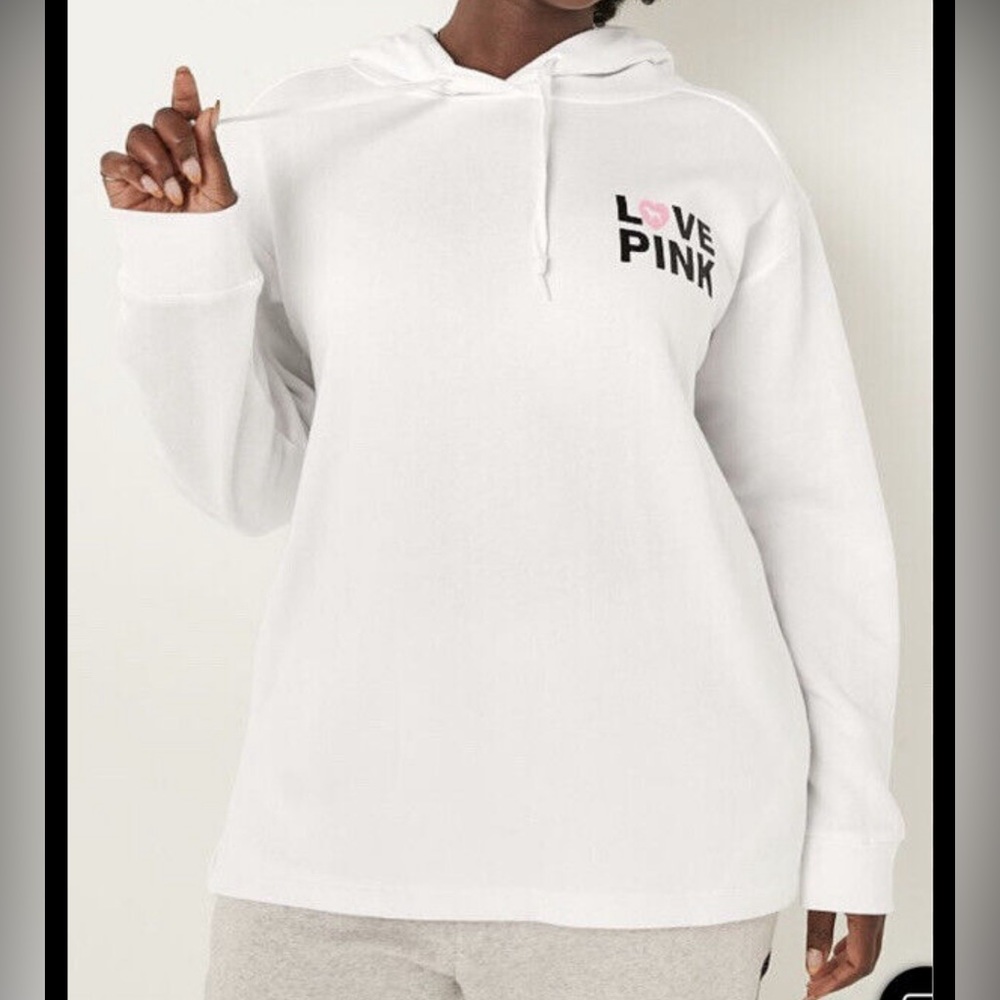 Victoria Secret Pink White Hoodie XXL